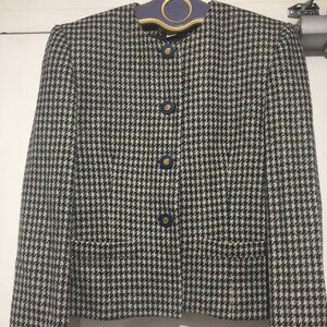 VINTAGE RENA ROWAN WOOL BLEND PLAID JACKETS SIZE 10